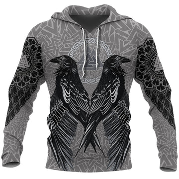 Viking Hoodie Raven Valknut RLT12