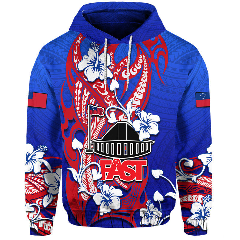 Custom Special Samoa FAST Party Hoodie Tribal Samoan Hibiscus Design LT9