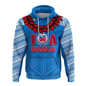 Toa Samoa Ula Fla Rugby Hoodie Blue Sky Jersey 2022 LT6