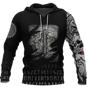 Viking Hoodie Isa Norse Runes RLT12