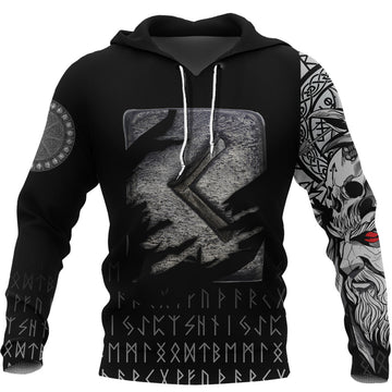 Viking Hoodie Kenaz Norse Runes RLT12