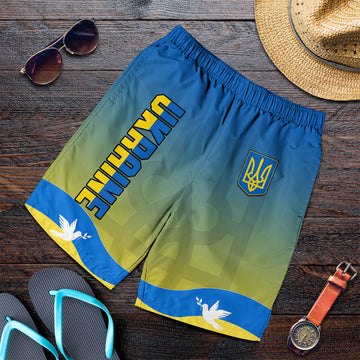 Ukraine Men Shorts National Flag Style LT14