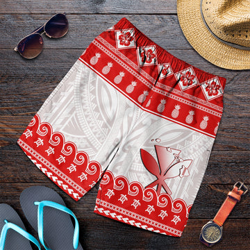 Hawaii Christmas Men Shorts Kanaka Polynesian Santa Claus Mele Kalikimaka LT14