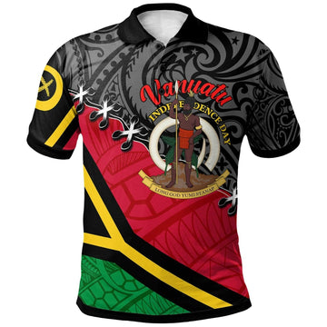 Vanuatu Polo Shirt Custom Vanuatu Independence Anniversary with Coat of Arms and Polynesian Polo Shirt LT10