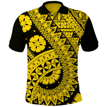Polynesian Masi Kesa Gold Style Polo Shirt LT9