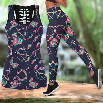 Native American Hollow Tanktop Leggings Set 105 LT10