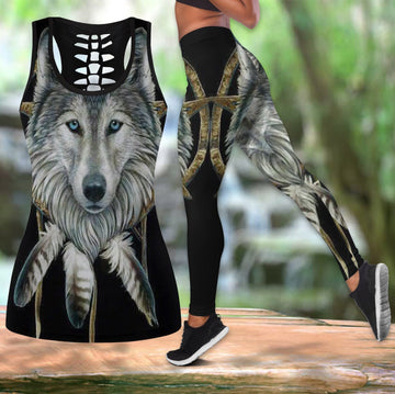 Native American Hollow Tanktop Leggings Set 47 LT10