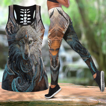 Native American Hollow Tanktop Leggings Set 54 LT10