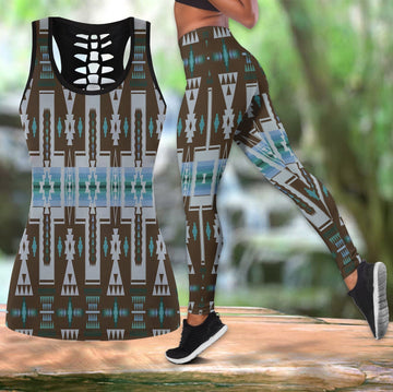 Native American Hollow Tanktop Leggings Set 61 LT10