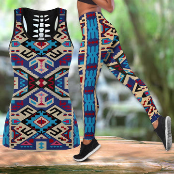 Southwest Green Symbol Native American Tank Top and Leggings Set ORGN LT10