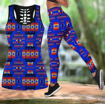Native American Hollow Tanktop Leggings Set 88 LT10