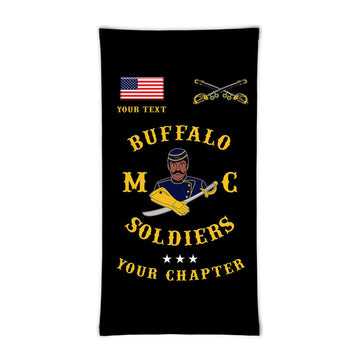 (Custom Personalised) Buffalo Soldiers Motorcycle Club BSMC Neck Gaiters Simple Style - Black LT8