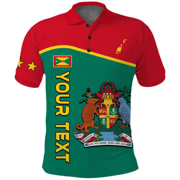 Custom Grenada Polo Shirt Coat Of Arms and Map Impressive LT13