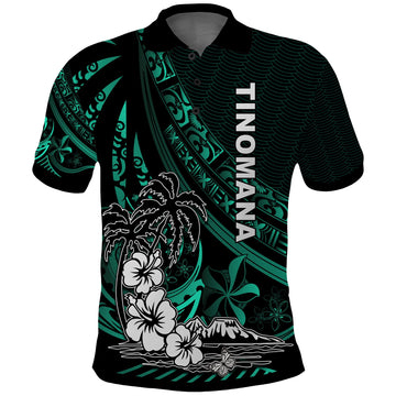 (TINOMANA) Polo Shirt The Flow Of The Ocean Green LT13