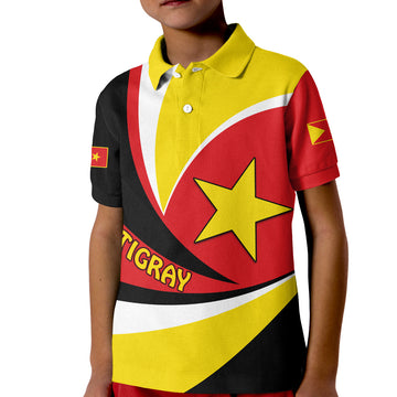 Tigray Polo Shirt KID Style Color Flag LT13