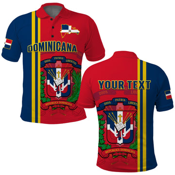 Custom Dominican Republic Polo Shirt Happy 179 Years Of Independence LT14