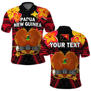 Custom Papua New Guinea Polo Shirt PNG Bird Of Paradise Polynesian Pattern LT14