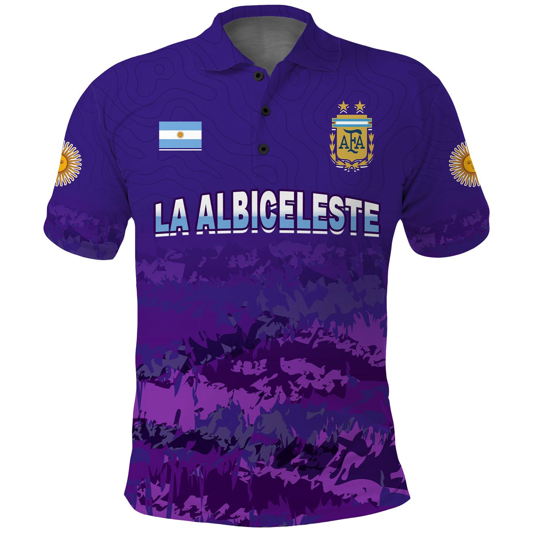 Argentina Football Polo Shirt Go Champions La Albiceleste LT13