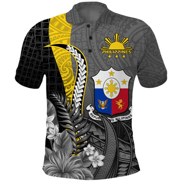 Custom Philippines Sampaguita Polo Shirt Simple Polynesian Sun Filipino LT13