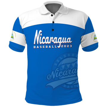 (Custom Text And Number) Nicaragua Polo Shirt 2023 Baseball LT14