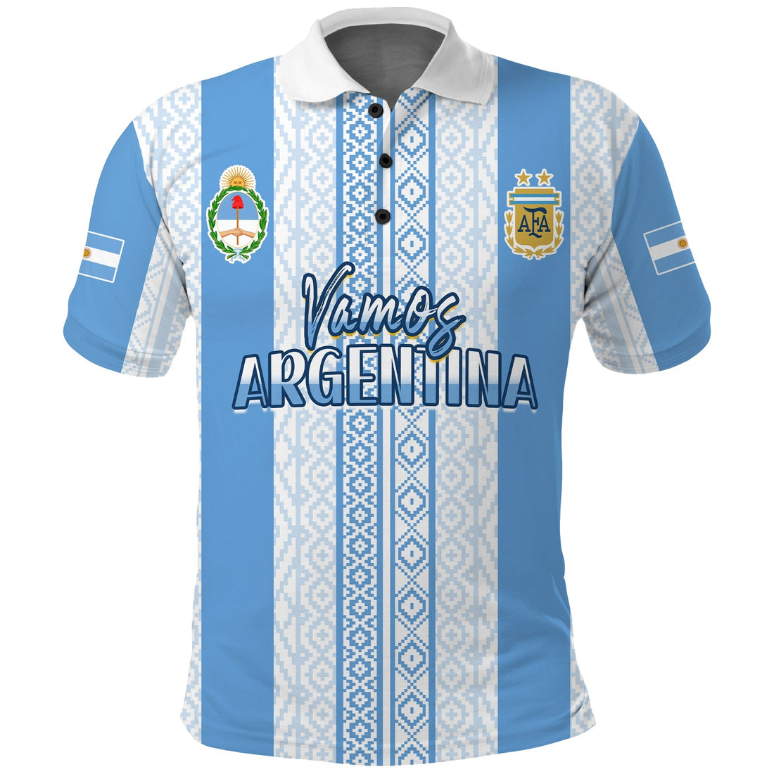 Argentina Football Polo Shirt Champions World Cup Gaucho Vamos LT13