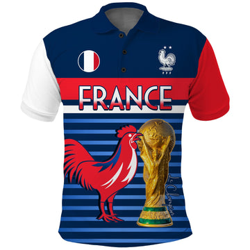 France Football The Blues Polo Shirt Les Bleus Le Champion 2022 World Cup LT13