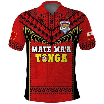Tonga Rugby Polo Shirt Mate Maa Tonga Pacific Ngatu Black LT14