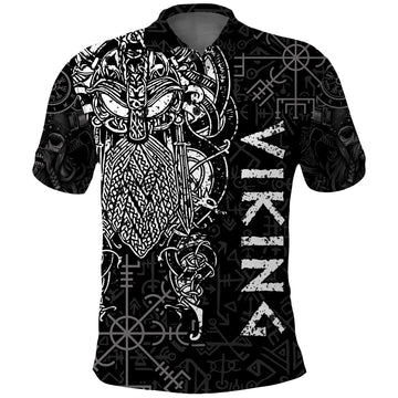 Viking Dad Polo Shirt Odin Runes Fathers Day LT13