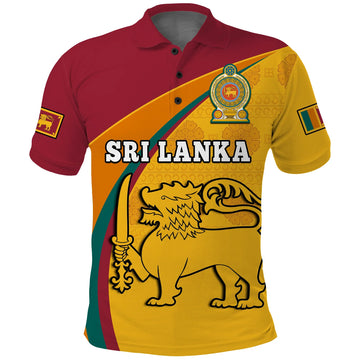 Sri Lanka Polo Shirt Sri Lankan Pattern Happy 75 Years Of Independence LT14