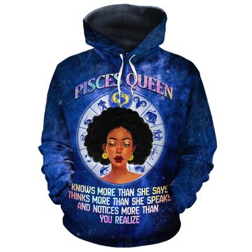 African Hoodie Pisces Queen Fleece Hoodie