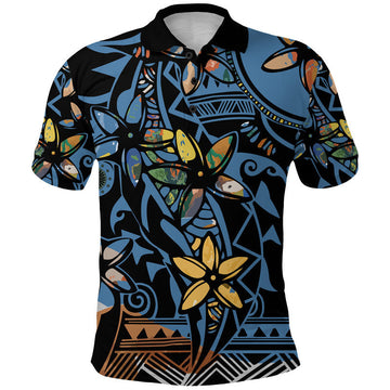 Plumeria Curve Polynesian Polo Shirt LT9