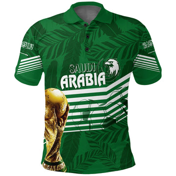 Custom Saudi Arabia Polo Shirt Football 2022 Green Falcons LT7