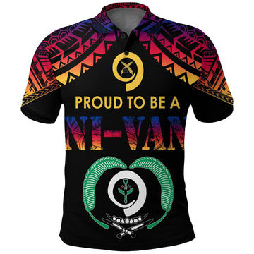 Vanuatu Proud To Be A Ni Van Polynesian Pattern Polo Shirt Torba Province LT7