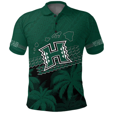 Custom Hawaii Rainbow Warriors Polo Shirt Laau Pama LT7