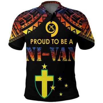 Vanuatu Proud To Be A Ni Van Polynesian Pattern Polo Shirt Tafea Province LT7