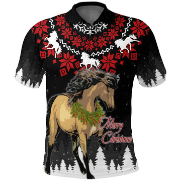 Iceland Polo Shirt Christmas Icelandic Horse Do The Tolt LT7