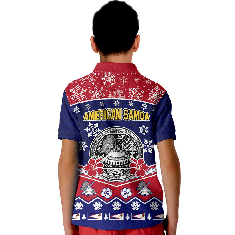 American Samoa Tribal Polynesian Christmas Vibe Polo Shirt LT9