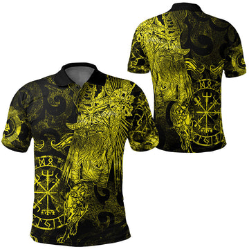 Viking Clothing Viking Odin Tattoo Yellow Version Polo Shirt RLT12