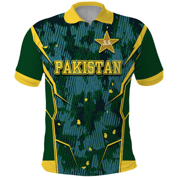 Pakistan Men in Green Cricket Team Polo Shirt Green Shirts Sport Style LT9