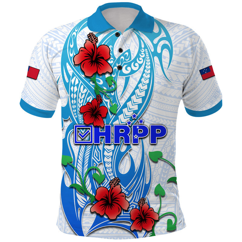 Custom Special Samoa HRPP Party Polo Shirt Tribal Samoan Hibiscus Design LT9