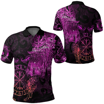 Viking Clothing Viking Odin Tattoo Pink Version Polo Shirt RLT12