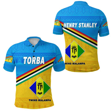 Henry Stanley Torba Province Polo Shirt Vanuatu Pattern Traditional Style NO.1 LT8