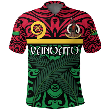 Vanuatu Polo Shirt Melanesian Warrior Version 2 LT4