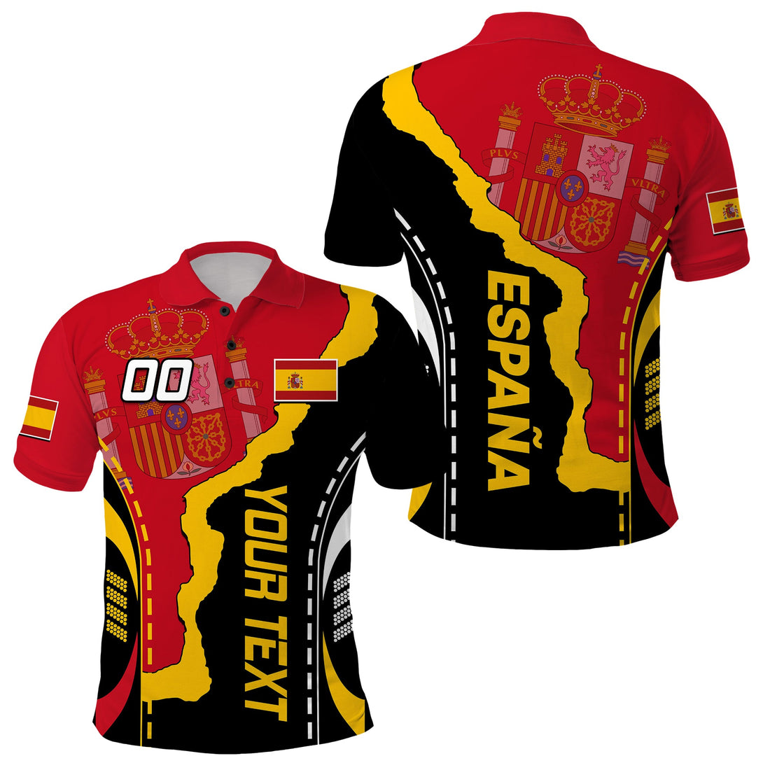 Custom Spain Polo Shirt La Rojita Football Go Champions LT9