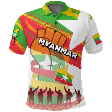 Myanmar Happy Polo Shirt Independence Day LT2