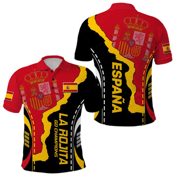 Spain Polo Shirt La Rojita Football Go Champions LT9
