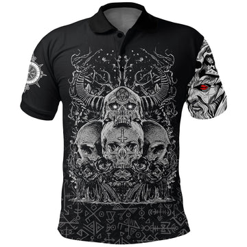 Viking Skull Honor Polo Shirt RLT12