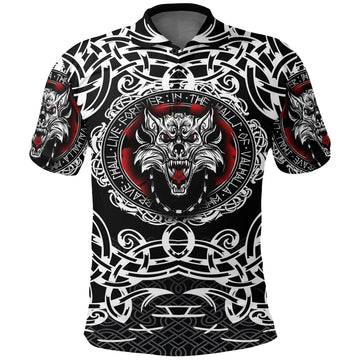 Viking Polo Shirt, Fenrir Wolf RLT12