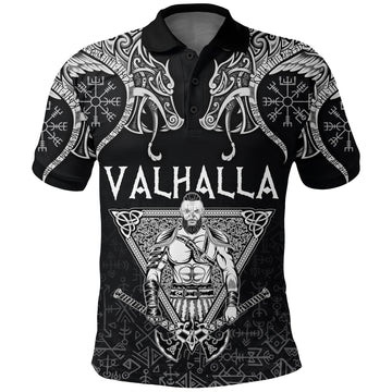 Viking Polo Shirt Warrior Valhalla and Double Dragon RLT12
