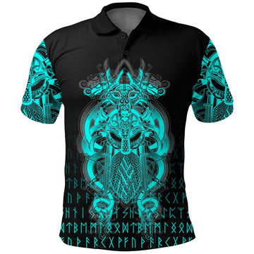 Viking Tyr Tattoo Cyan Polo Shirt RLT12